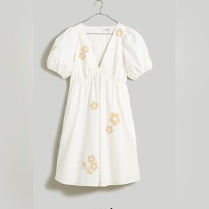 Madewell Charming White‎ and Cream Floral Dress Womens Size 2